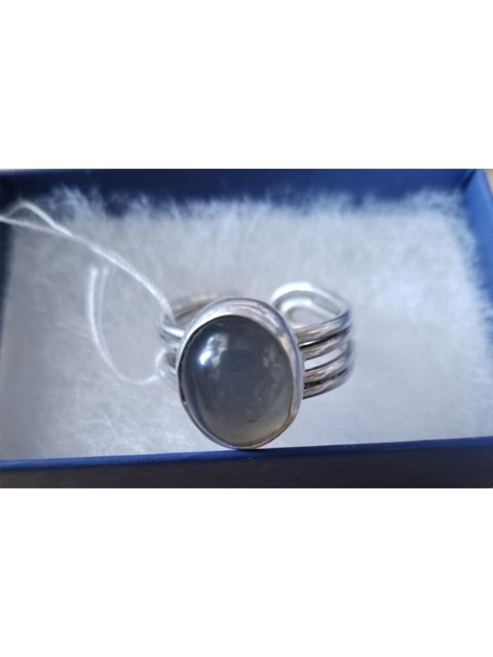 Ring  Moonstoner  42 ct  8.4 Gr Size 9   15 mm x 12  mm Fran Harr  925 Silver